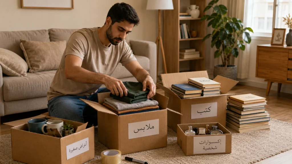 تجهيز الأغراض الصغيرة داخل كراتين منظمة لتقليل تكلفة النقل